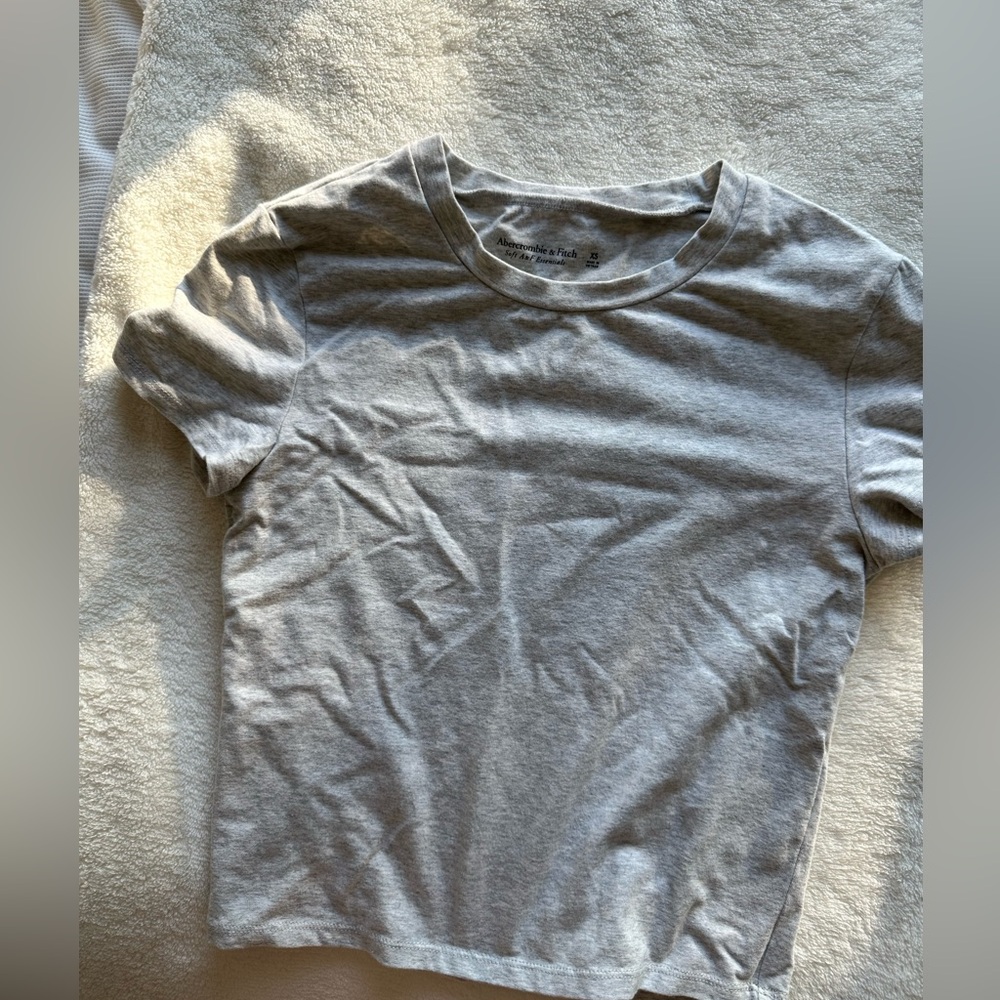 Grey heathered baby tee from Abercrombie